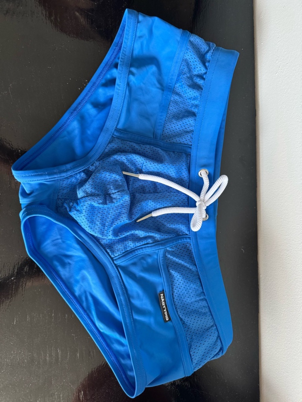 Nasty Pig Blue Replay Mesh Panel Swim Briefs with Drawstring